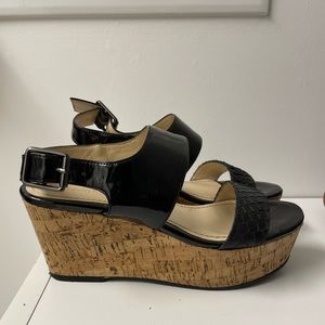 Calvin Klein Black Lorraine Platform Sandal Size 6